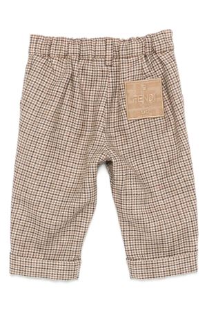 pantalone in cotone beige FENDI KIDS | BMF259AYMBF0QU5
